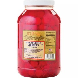 Del Destino Maraschino Cherries with Stems, 128 oz