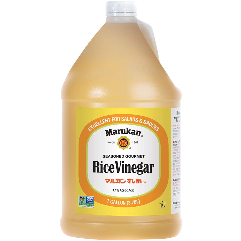 Marukan Seasoned Gourmet Rice Vinegar, 1 Gallon (Pack of 2)