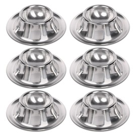 Schramm® Stainless Steel Egg Cups Approx. 8.5 cm x 2.3 cm Egg Holder Polished Stackable Egg Cup Egg Stand Set of 6