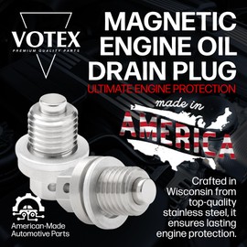 Votex - Magnetic Oil Drain Plug fits Predator Generator 9500 - Made in USA - Part Number 16413