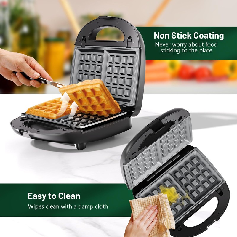 KEENSTAR 3 in 1 Electric Sandwich Maker, Waffle Maker with