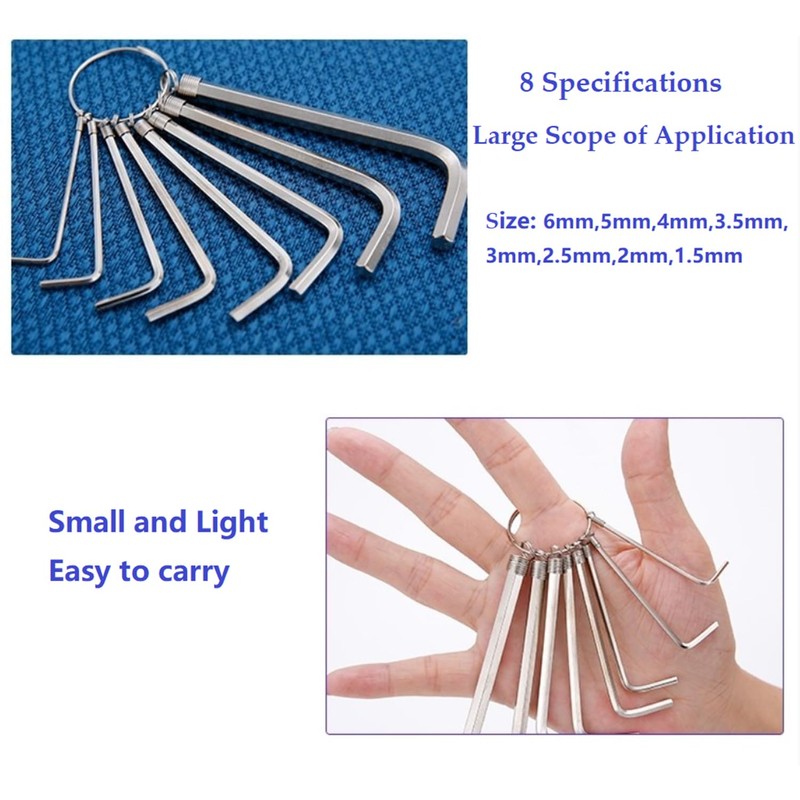 zgperyue Allen Wrench Hex Key Set -Set Sizes 1.5-6mm -