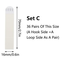 Picture Hanging Strips Heavy Duty, Hanging Hooks Strips No Nails Picture Hooks for Pictures, Frames, Mirrors and Signs-16mm*70mm (36 Pairs)