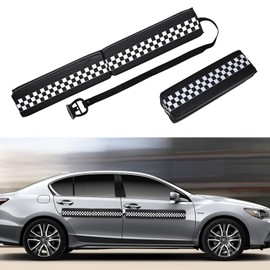 Hivexagon Magnetic Car Door Dent Protector - PU Leather Removable Soft Cushion Protector for Non-Aluminum Cars Doors, Prevents Dents and Scratches for Vehicles (Black)-2PACK