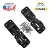 Camp'N T-Style 3 1/2" Door Latch-Holder-Catch with Hardware for RV, Trailer, Camper, Motor Home, Cargo Trailer - OEM Replacement (Black 2-Piece)