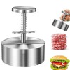 Carjuvel Hamburger Press，Heavy Duty Stainless Steel Burger Press - 4.5"