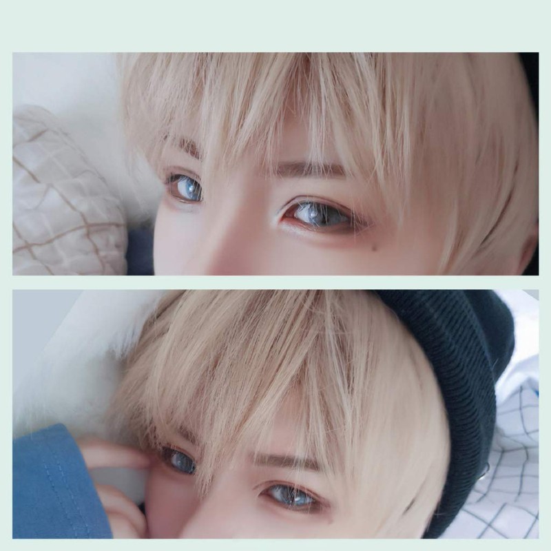 Hawkko Men's Wig, Short, Harajuku, Handsome, Natural, Small Face, Heat