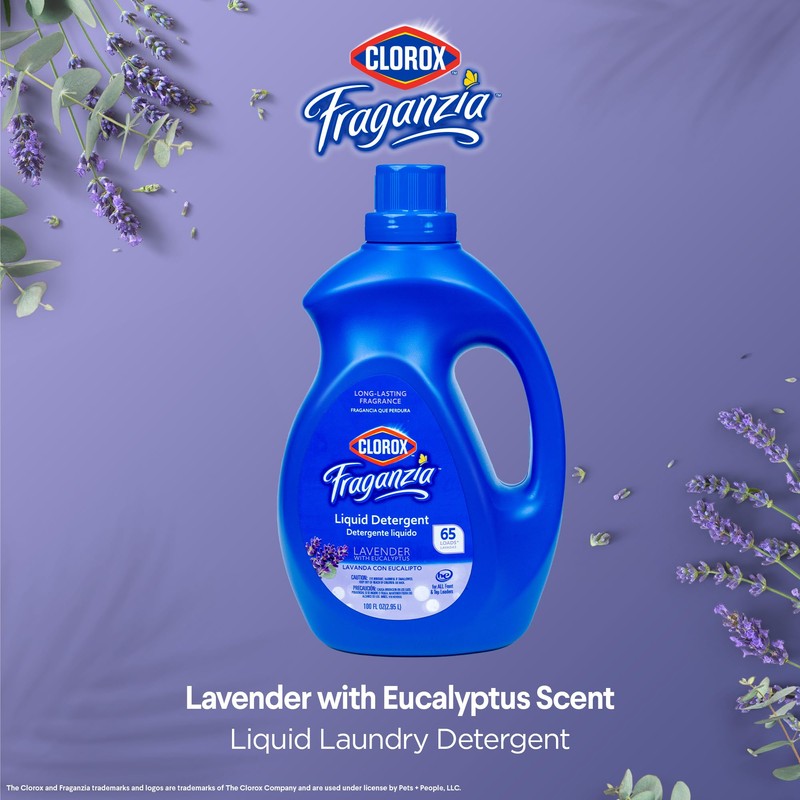 Clorox Fraganzia Liquid Laundry Detergent in Lavendar Scent - HE