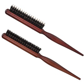 RY-EARL Haarbürste Wildschweinborsten, 2er Pack Toupierbürste Borsten Bürste Haarkamm zum Toupieren, Antistatisch Naturborsten Für Haarpflege Haarstyling, Stylingbürste Für Salon oder Zuhause