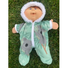 No Doll! One Green Koala Snowsuit. Fits Cabbage Patch 14" Cabbage Patch Preemie Sized Boy Dolls.