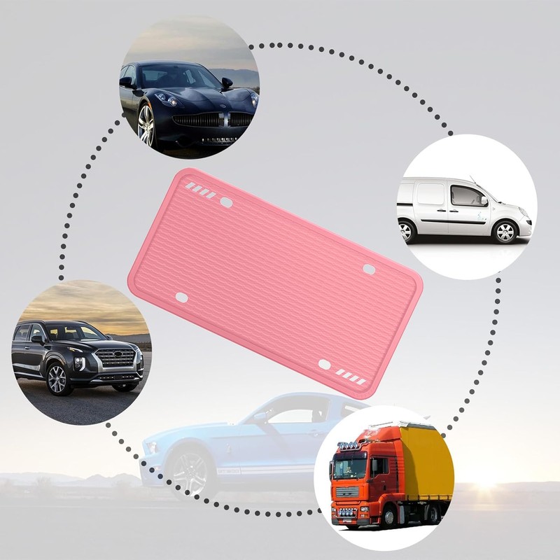 HEKAMU 2 PCS Marco de Matrícula,Porta Placas de Silicona (31x16cm),Universal