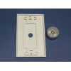 Russound Silver Knob & Almond Decora Wall Plate for 6mm