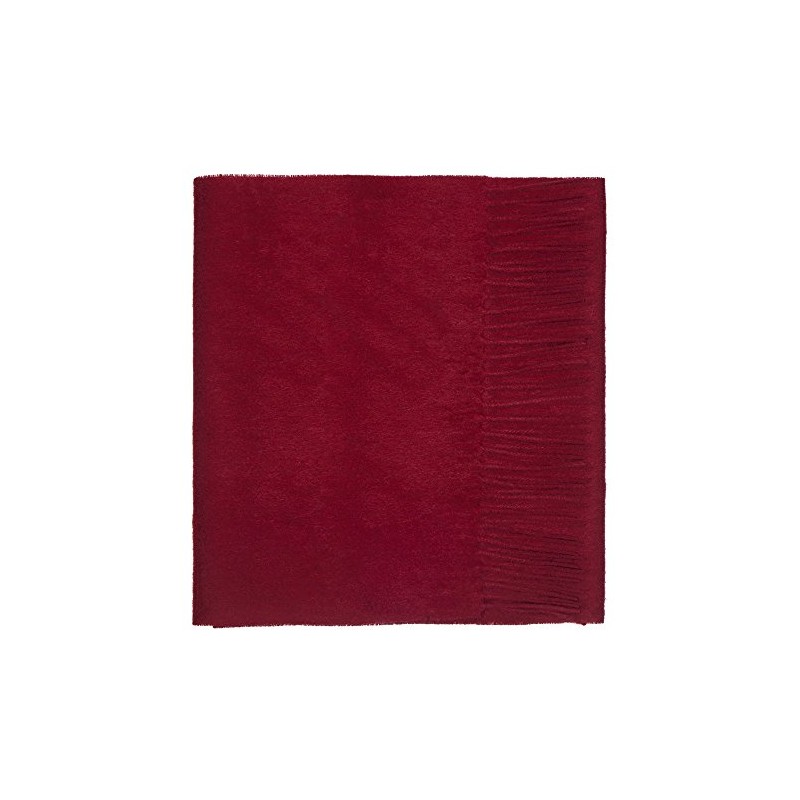 100% Lambswool Plain Scarf, Wine