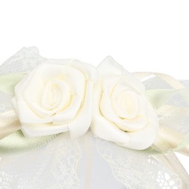 Flower Basket, Wedding White Flower Basket, Sufficient Capacity, Lace Edge, Elegant Romantic Flower Basket for Wedding Photography Props (22 cm x 22 cm)