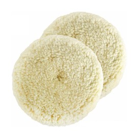 Toeasliving 2pcs Polishing Pads Natural Wool Buffing Pad Kit Polishing Disk for Compound Cutting Car Beauty Body Repair Buffing & Polishing Pads