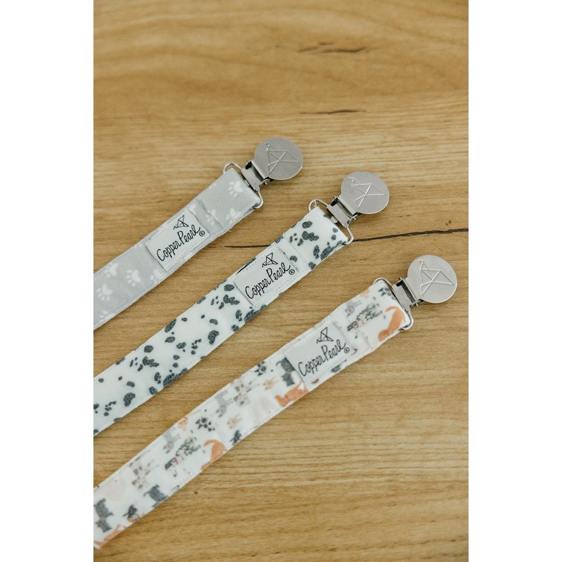 Binky Clip 3 Pack Set "Rufus" by Copper Pearl