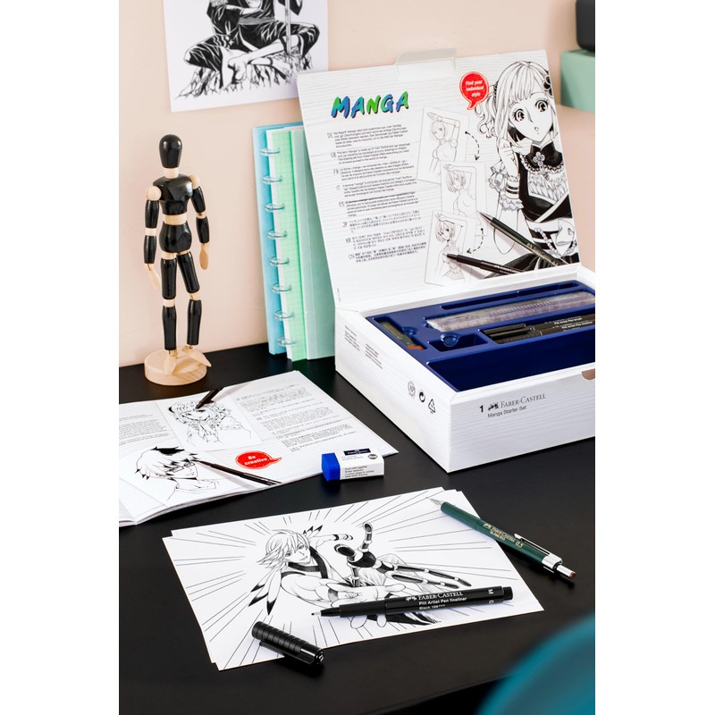 Faber-Castell - Pitt Artist Pen India Ink Pen, Manga Starter