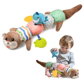 TUMAMA KIDS Soft Sensory Toy Otter for Baby 0 3 6 9 12 18 Months, Plush Baby Toy, Otter Plush Toy Gift for Toddler Boys Girls