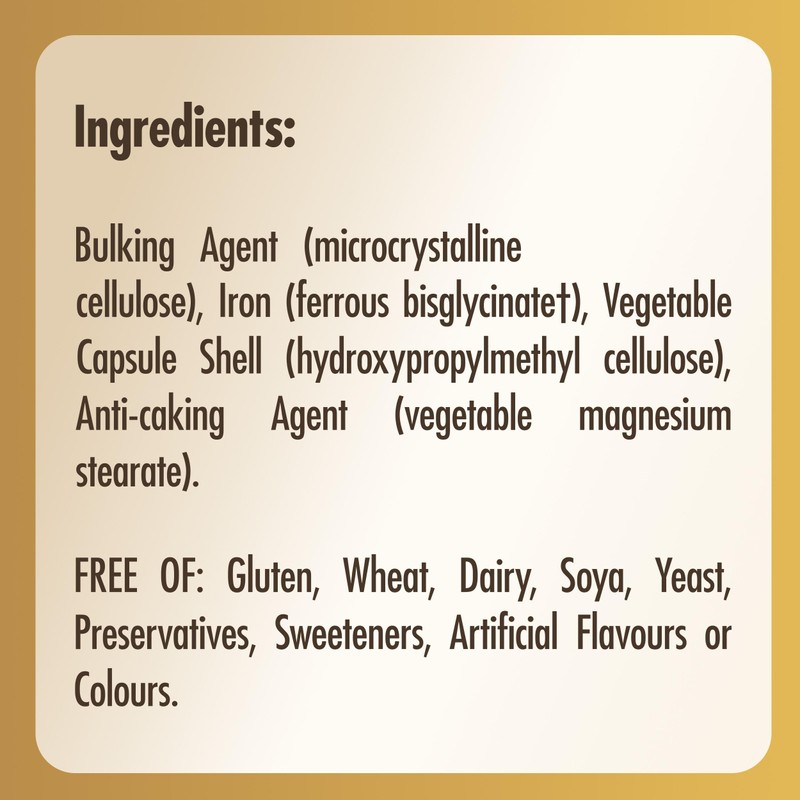 Solgar Gentle Iron 20 mg Vegan Capsules - Pack of