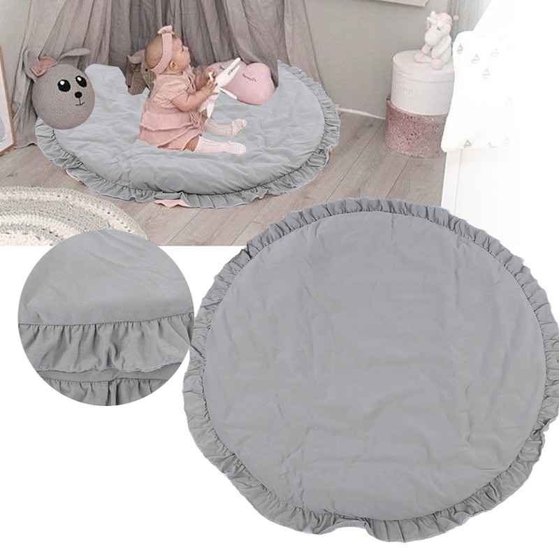 Baby Play Mat Round Shape Carpet Soft Cotton Decoration Crawling