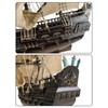 SAILINGSTORY Wooden Pirate Ship Model Black Pearl 27" Beige Sails