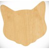 Rubstamper 4 inch Cat Head Laser Cut Out Wood Shape