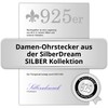SilberDream SDO8516W Women's Stud Earrings 925 Silver Tribal Design White