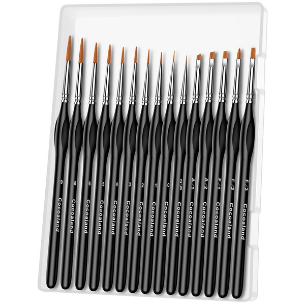 Miniature Paint Brushes,15Pcs Small Fine Tip Paintbrushes, Micro Detail Paint