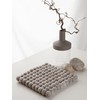 myfelt Béla Felt Ball Square Trivet, Virgin wool, beige, 20