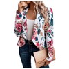SweatyRocks Women's Lapel Floral Print Blazer Long Sleeve Draped Open