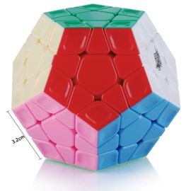 Maomaoyu Megaminx Magic Cube Stickerless 3 x 5 Dodecahedron Speed Magic Cube Puzzle