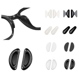 SooGree Adhesive Eyeglass Nose Pads, 8 Pairs Comfort Soft Silicone Cushion Glasses Nose Pad, Anti Slip Pressure Relief Heighten Air Chamber Thick 2.5mm Nose Pads for Glasses Sunglasses