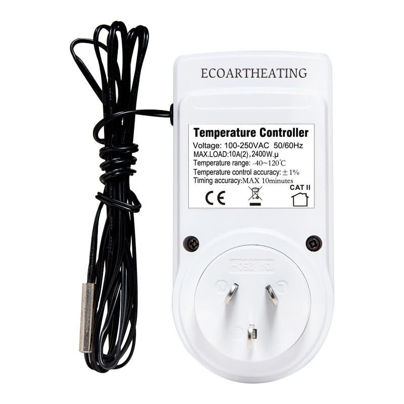 Temperature Controller Electric Thermostat AU Plug LCD Display Heating Cooling