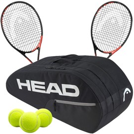 Head Ti. Radical Elite Tennis Racquet Doubles Bundle with a Black Base Tennis Bag or Backpack – Optional Accessories