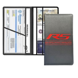 QZXIAOGU Car Registration and Insurance Holder Fit for Chevy Camaro RS Vehicle Glove Box Car Organizer with Magnetic Closure, Driver License and Cards (RS)