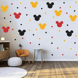 Classical Mouse Wall Decals Bedroom Adult Background Wall Decoration Self-Adhesive PVC Mouse Wall Stickers