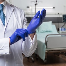 VENSALUD | Disposable NITRILE Gloves | Powder Free | Resistant | For Laboratories, Sanitary, Kitchen, Tattoo Studios, Veterinary, Cleaning | Latex Free | 100 pcs. | Cobalt Blue | Size XS