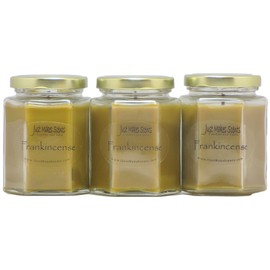 3 Pack - Frankincense Scented Candles | Rich, Balsamic and Spicy Fragrance | Hand Poured in The USA by Just Makes Scents