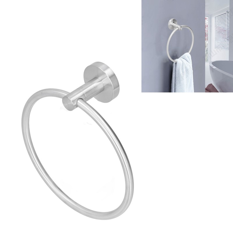 Towel Ring Modern Circle Wall Maounted Stainless Steel Bathroom Towel