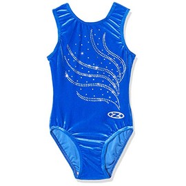 The Zone Tiara Crystal Motif Sleeveless Gymnastics Leotard 26 Royal