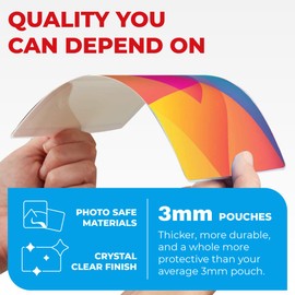 3MIL Thermal Laminating Pouches (100 Count) 9x11.5 inch Dry-Erase Friendly Sheets, Compatible with Laminators Crystal Clear Laminated Finish