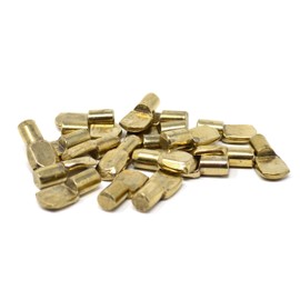 Design61 20 x 7mm Shelf Brackets for Shelves Steel Brass Plated Spoon Shape