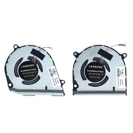 New Replacement Cooling Fans for HP Envy X360 15-DS 15-DR 15M-DS 15Z-DS 15T-DR Series 15M-DS0011DX 15-DS0013NR 15-DS0003CA 15- DS0013CA 15M-DS1012DX TPN-W142 TPN-W143 Laptop，P/N:L53541-001 L53542-001