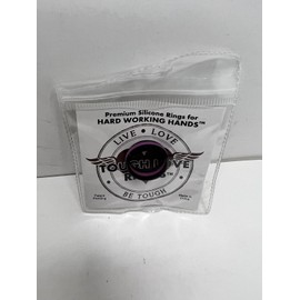 Line BLACK/THIN PINK LINE - TOUGH LOVE Silicone Wedding Ring - Size 9