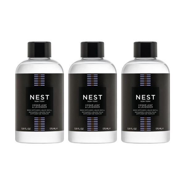 NEST New York Reed Diffuser Liquid Refill Bundle, Cedar Leaf