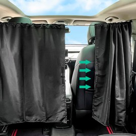 Car Curtains, Sleeping Curtains, 2 Panels, UV Protection, Sunshade, Thermal Insulation, Blindfold, Washable, 27.6 x 31.5 inches (70 x 80 cm)