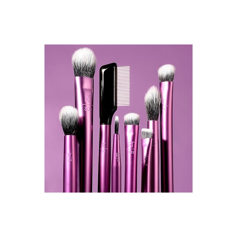 REAL TECHNIQUES, Everyday Eye Essentials, Set de Brochas para Maquillaje