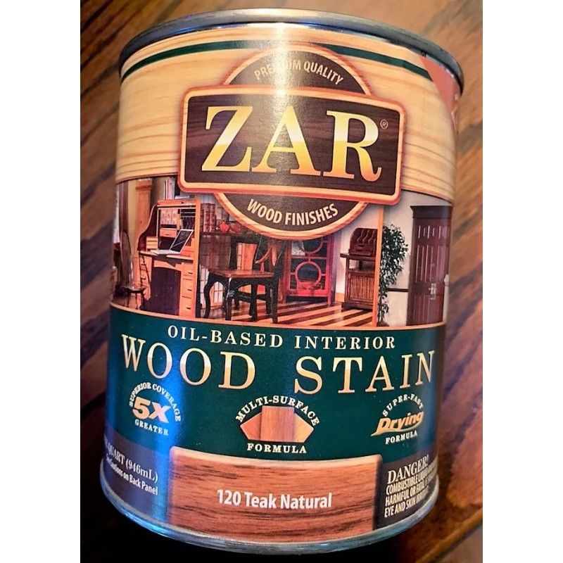 Zar Interior Stain 120 TEAK NATURAL Quart