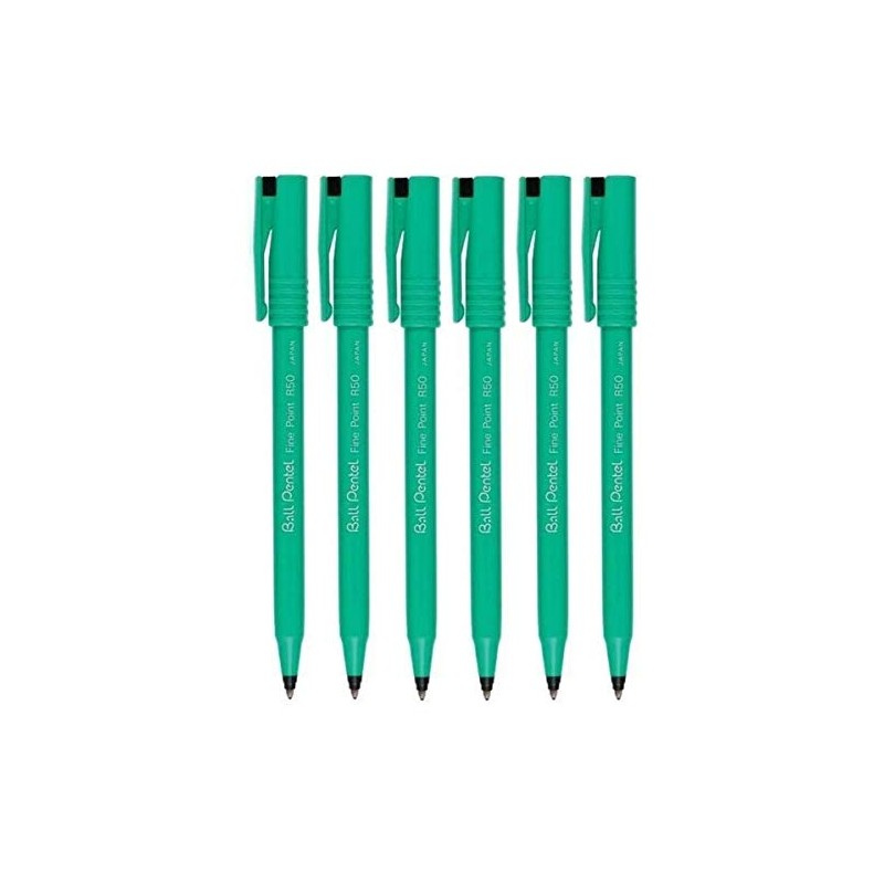 Pentel R50 Fine Point Liquid Ink Rollerball Pens - 0.8mm
