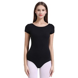 ModLatBal Women and Girls Short Sleeve Leotards for Ballet Dance Bodysuit